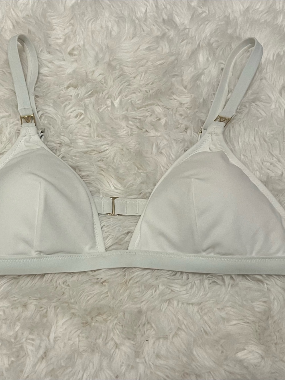 NWT Victoria's Secret White Triangle Bikini Top